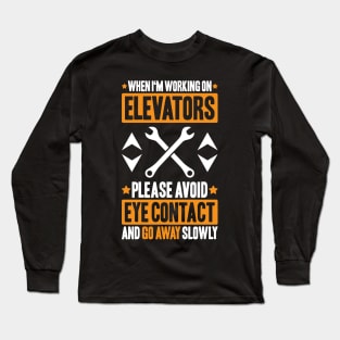 Elevator Mechanic Elevator Installer Long Sleeve T-Shirt